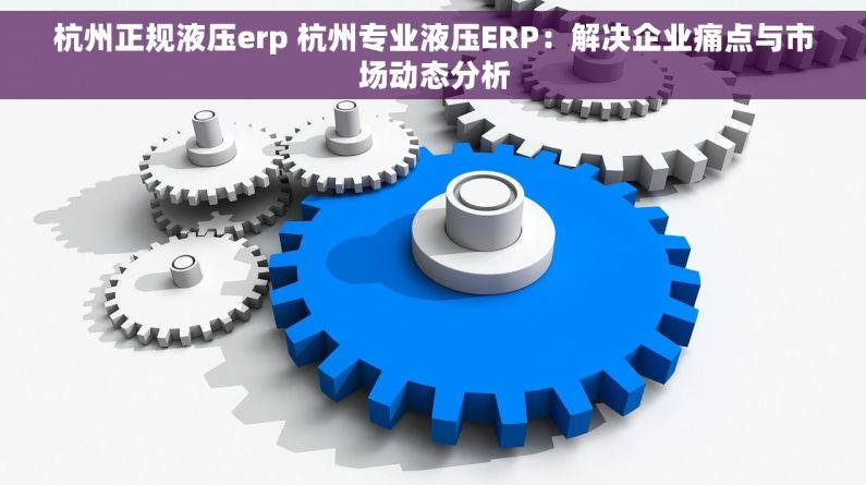 杭州正规液压erp 杭州专业液压ERP：解决企业痛点与市场动态分析