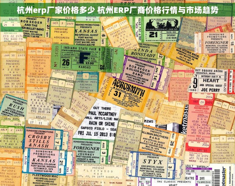 杭州erp厂家价格多少 杭州ERP厂商价格行情与市场趋势