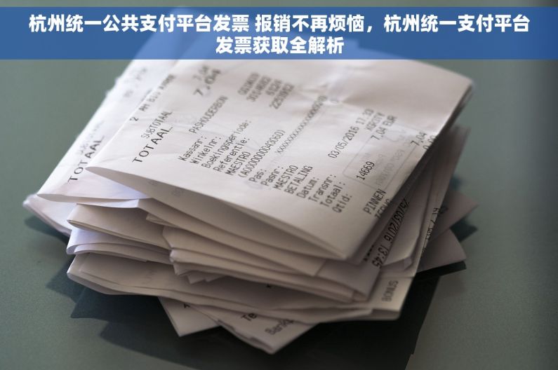 杭州统一公共支付平台发票 报销不再烦恼，杭州统一支付平台发票获取全解析