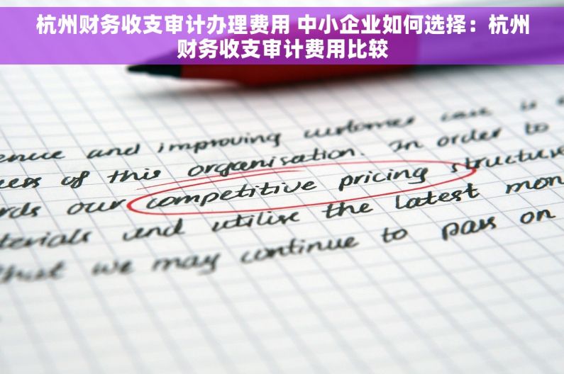 杭州财务收支审计办理费用 中小企业如何选择：杭州财务收支审计费用比较