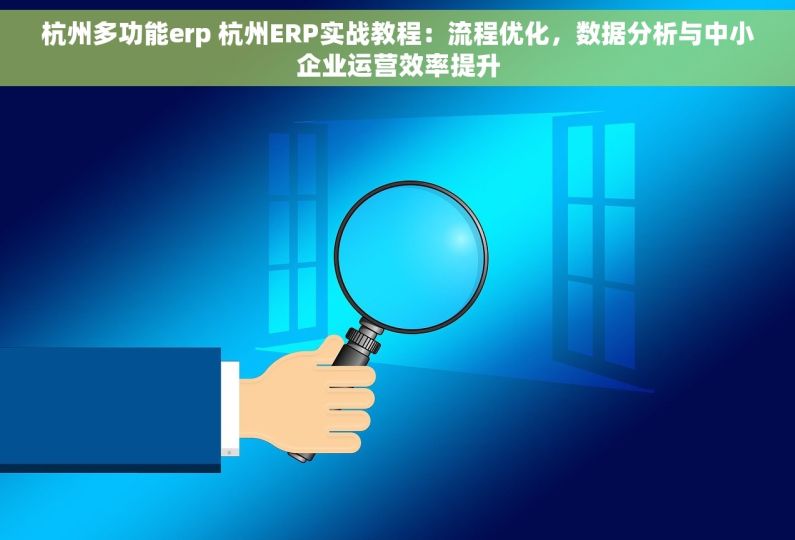杭州多功能erp 杭州ERP实战教程：流程优化，数据分析与中小企业运营效率提升