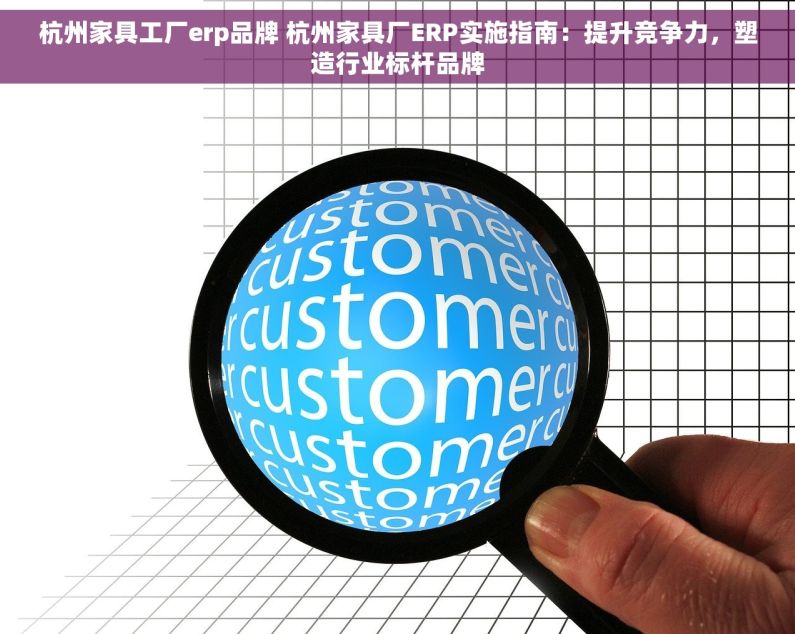 杭州家具工厂erp品牌 杭州家具厂ERP实施指南：提升竞争力，塑造行业标杆品牌