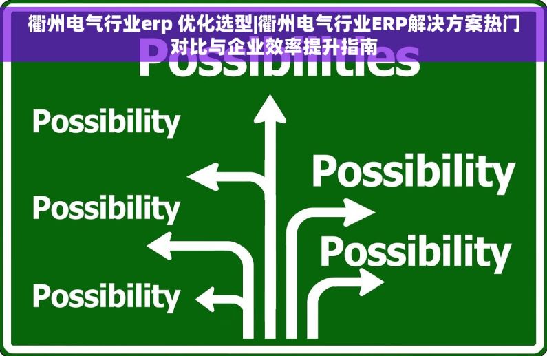 衢州电气行业erp 优化选型|衢州电气行业ERP解决方案热门对比与企业效率提升指南