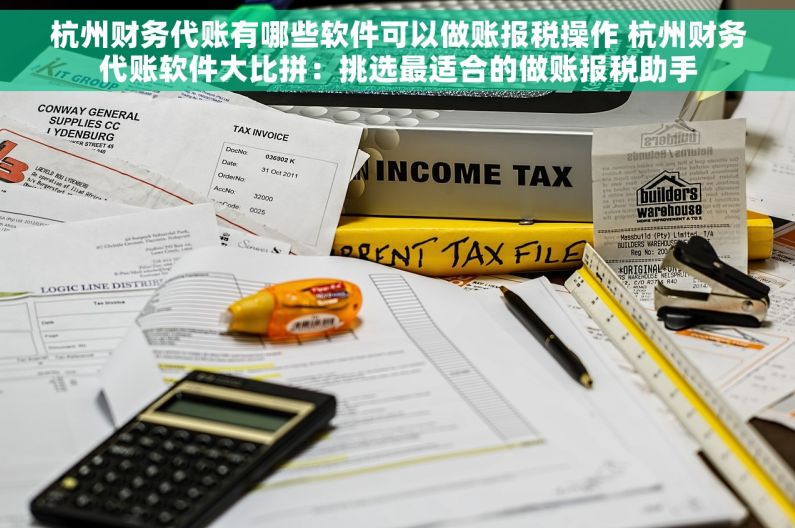 杭州财务代账有哪些软件可以做账报税操作 杭州财务代账软件大比拼：挑选最适合的做账报税助手