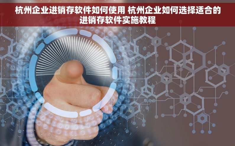 杭州企业进销存软件如何使用 杭州企业如何选择适合的进销存软件实施教程