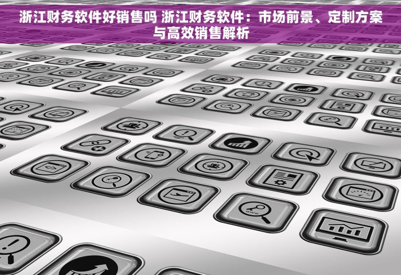 浙江财务软件好销售吗 浙江财务软件：市场前景、定制方案与高效销售解析