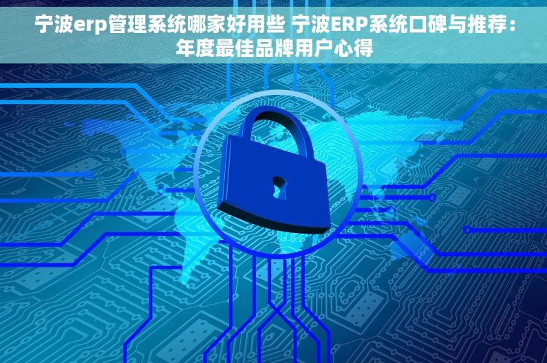 宁波erp管理系统哪家好用些 宁波ERP系统口碑与推荐：年度最佳品牌用户心得