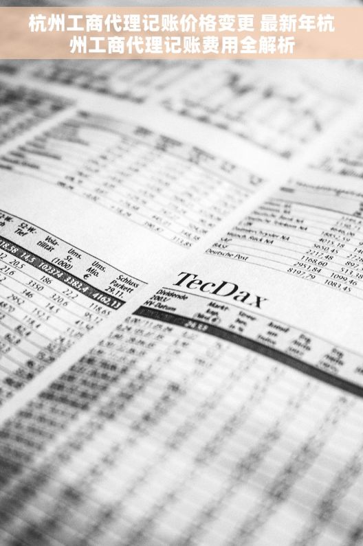 杭州工商代理记账价格变更 最新年杭州工商代理记账费用全解析