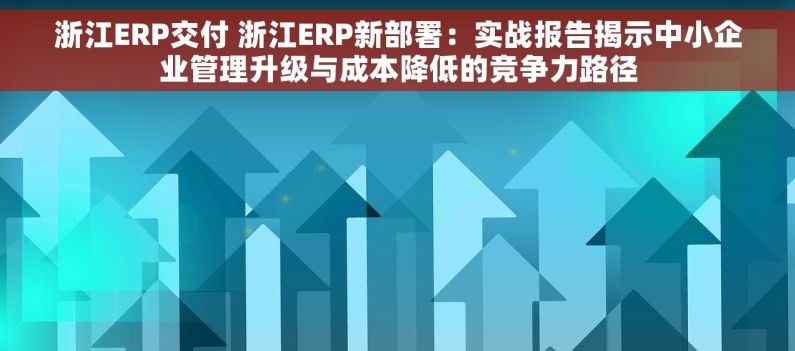 浙江ERP交付 浙江ERP新部署：实战报告揭示中小企业管理升级与成本降低的竞争力路径