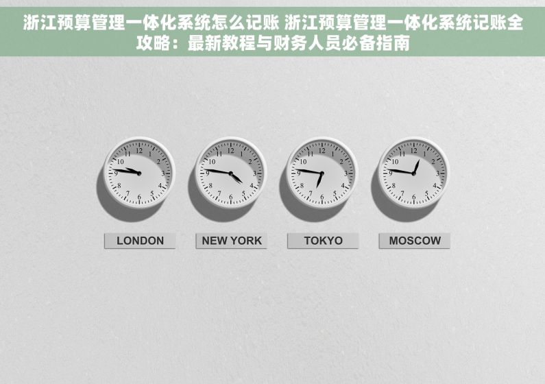 浙江预算管理一体化系统怎么记账 浙江预算管理一体化系统记账全攻略：最新教程与财务人员必备指南