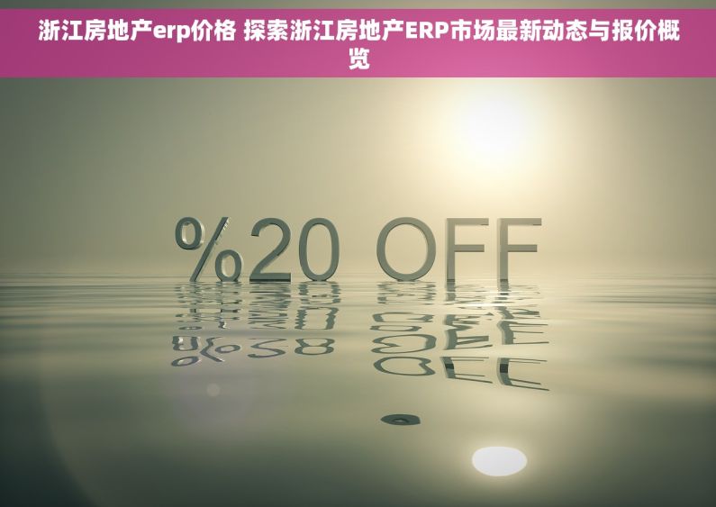 浙江房地产erp价格 探索浙江房地产ERP市场最新动态与报价概览