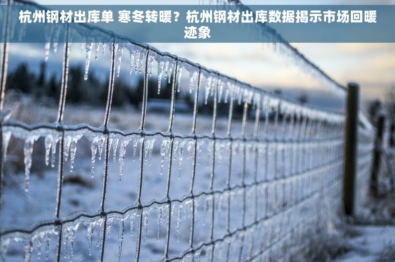 杭州钢材出库单 寒冬转暖？杭州钢材出库数据揭示市场回暖迹象