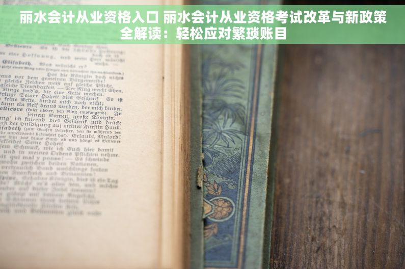 丽水会计从业资格入口 丽水会计从业资格考试改革与新政策全解读：轻松应对繁琐账目