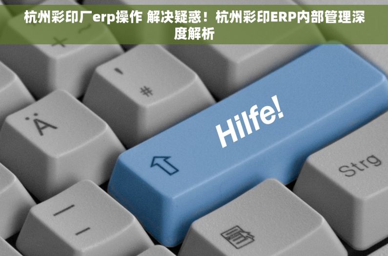 杭州彩印厂erp操作 解决疑惑！杭州彩印ERP内部管理深度解析