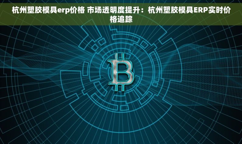 杭州塑胶模具erp价格 市场透明度提升：杭州塑胶模具ERP实时价格追踪