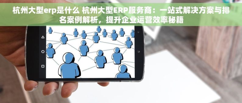 杭州大型erp是什么 杭州大型ERP服务商：一站式解决方案与排名案例解析，提升企业运营效率秘籍