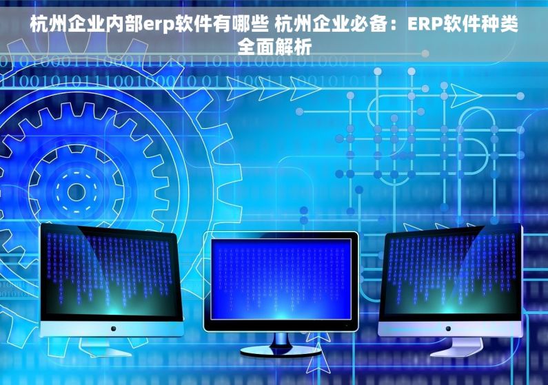 杭州企业内部erp软件有哪些 杭州企业必备：ERP软件种类全面解析
