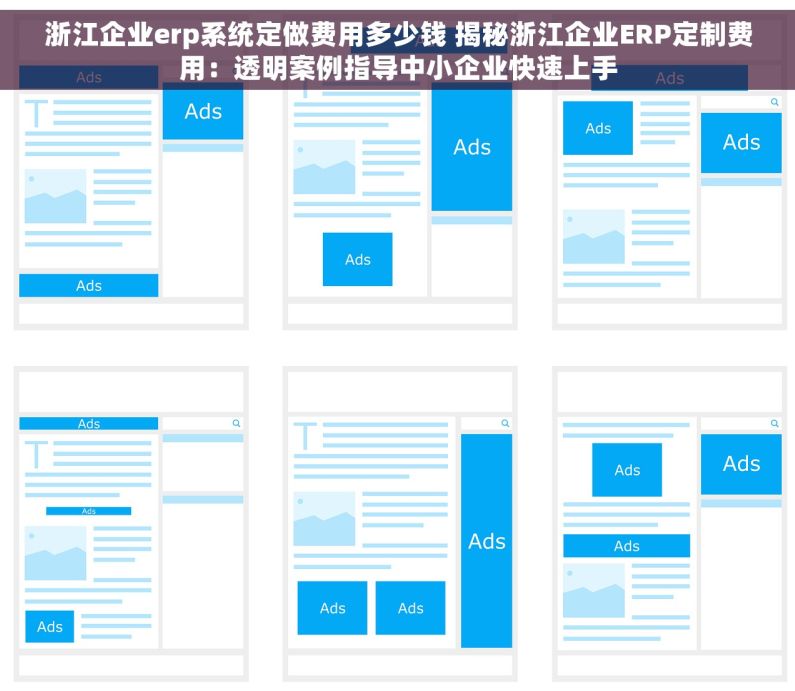 浙江企业erp系统定做费用多少钱 揭秘浙江企业ERP定制费用：透明案例指导中小企业快速上手