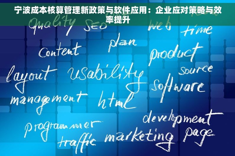 宁波成本核算管理新政策与软件应用：企业应对策略与效率提升