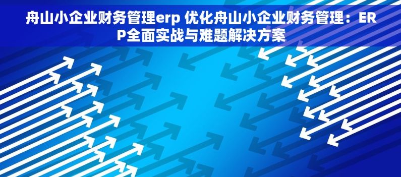 舟山小企业财务管理erp 优化舟山小企业财务管理：ERP全面实战与难题解决方案