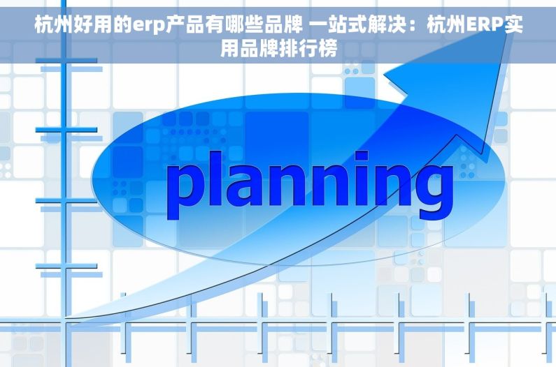 杭州好用的erp产品有哪些品牌 一站式解决：杭州ERP实用品牌排行榜