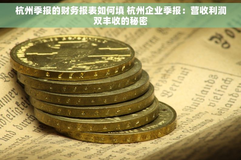 杭州季报的财务报表如何填 杭州企业季报：营收利润双丰收的秘密