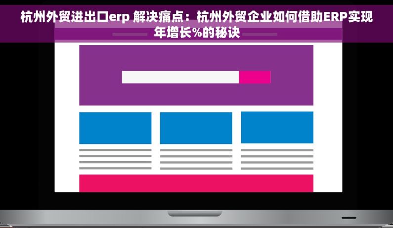 杭州外贸进出口erp 解决痛点：杭州外贸企业如何借助ERP实现年增长%的秘诀