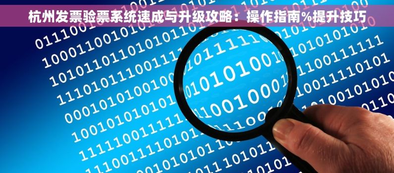 杭州发票验票系统速成与升级攻略：操作指南%提升技巧