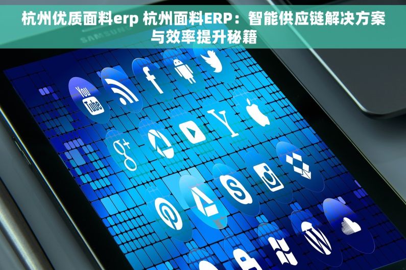 杭州优质面料erp 杭州面料ERP：智能供应链解决方案与效率提升秘籍
