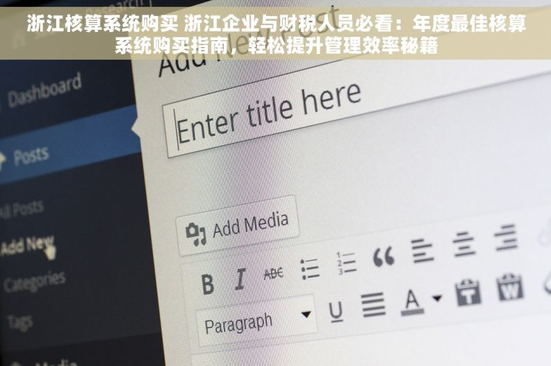 浙江核算系统购买 浙江企业与财税人员必看：年度最佳核算系统购买指南，轻松提升管理效率秘籍