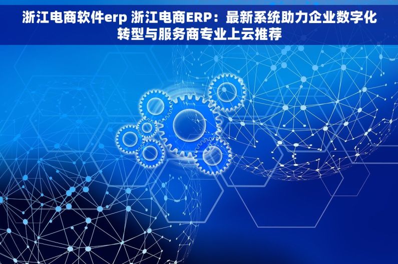 浙江电商软件erp 浙江电商ERP：最新系统助力企业数字化转型与服务商专业上云推荐