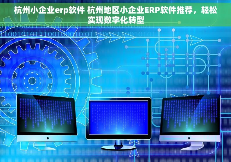杭州小企业erp软件 杭州地区小企业ERP软件推荐，轻松实现数字化转型
