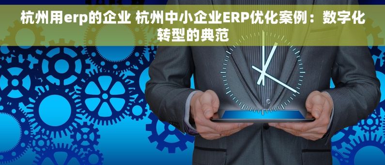 杭州用erp的企业 杭州中小企业ERP优化案例：数字化转型的典范