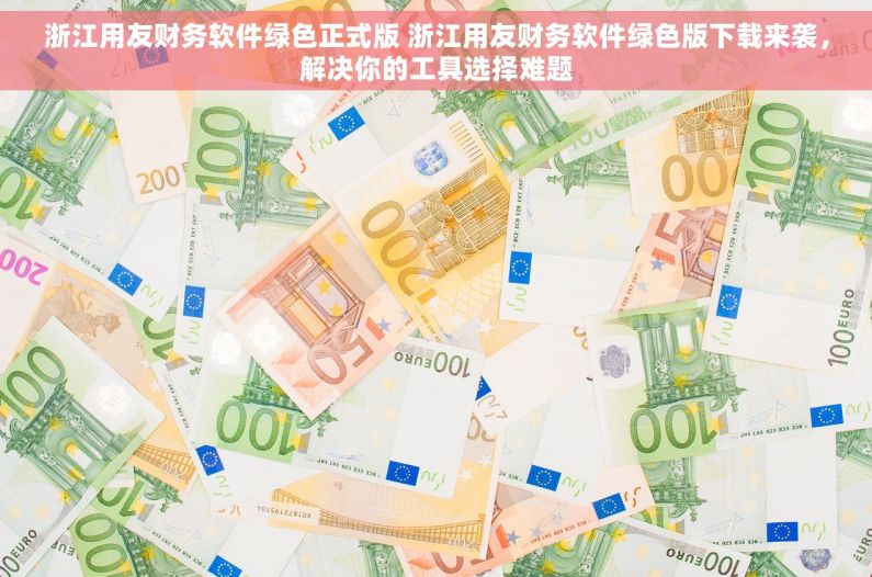 浙江用友财务软件绿色正式版 浙江用友财务软件绿色版下载来袭，解决你的工具选择难题