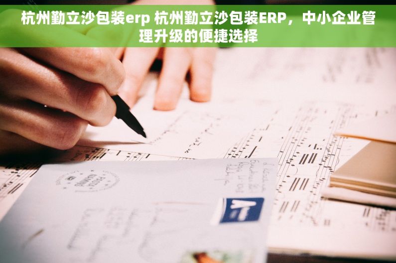 杭州勤立沙包装erp 杭州勤立沙包装ERP，中小企业管理升级的便捷选择