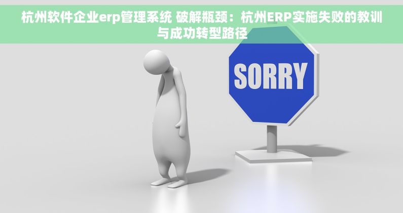 杭州软件企业erp管理系统 破解瓶颈：杭州ERP实施失败的教训与成功转型路径