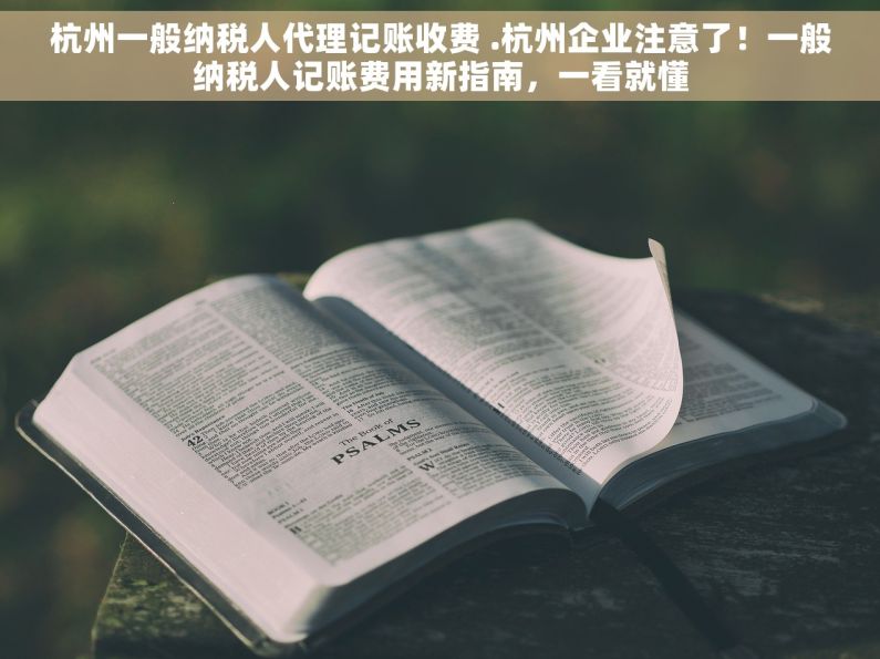 杭州一般纳税人代理记账收费 .杭州企业注意了！一般纳税人记账费用新指南，一看就懂
