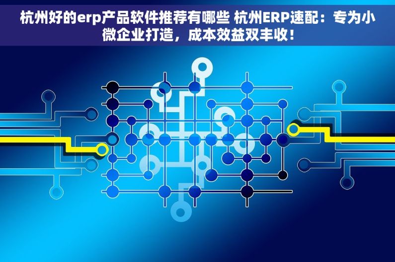 杭州好的erp产品软件推荐有哪些 杭州ERP速配：专为小微企业打造，成本效益双丰收！