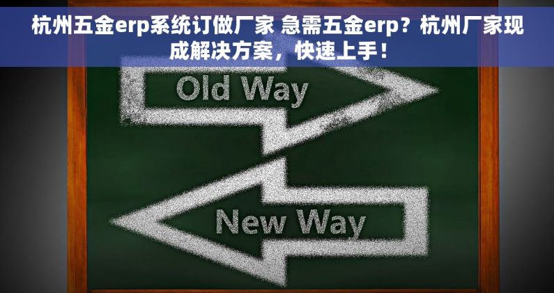 杭州五金erp系统订做厂家 急需五金erp？杭州厂家现成解决方案，快速上手！