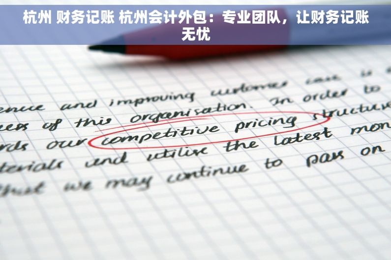 杭州 财务记账 杭州会计外包：专业团队，让财务记账无忧