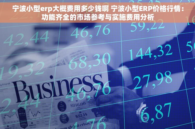 宁波小型erp大概费用多少钱啊 宁波小型ERP价格行情：功能齐全的市场参考与实施费用分析