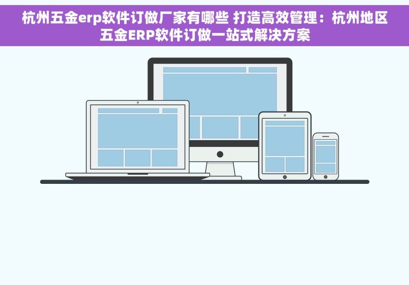 杭州五金erp软件订做厂家有哪些 打造高效管理：杭州地区五金ERP软件订做一站式解决方案