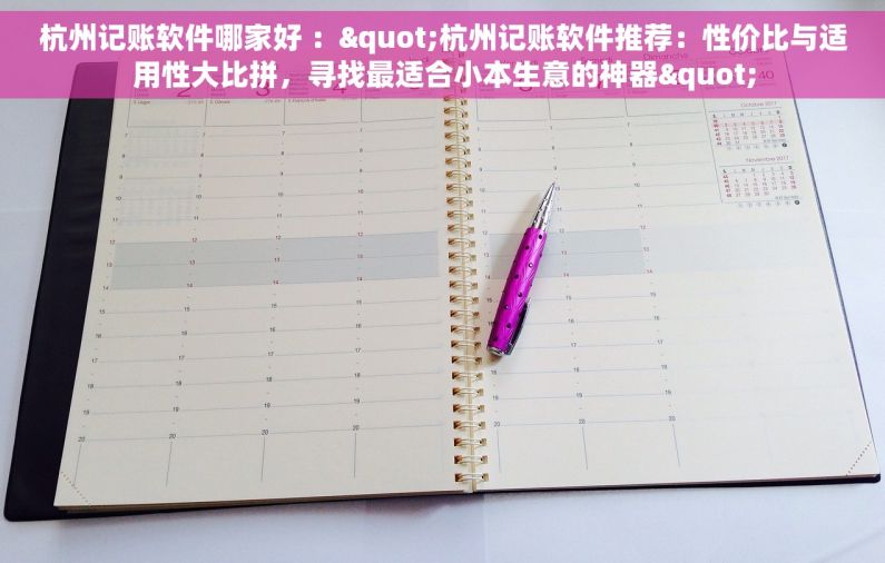 杭州记账软件哪家好 ："杭州记账软件推荐：性价比与适用性大比拼，寻找最适合小本生意的神器"