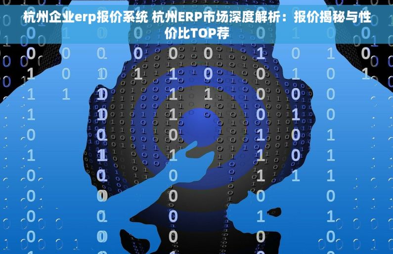 杭州企业erp报价系统 杭州ERP市场深度解析：报价揭秘与性价比TOP荐