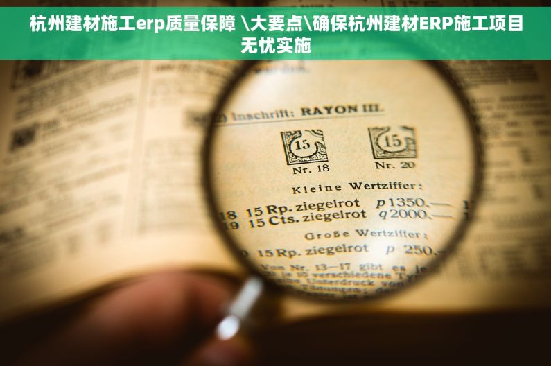 杭州建材施工erp质量保障 \大要点\确保杭州建材ERP施工项目无忧实施