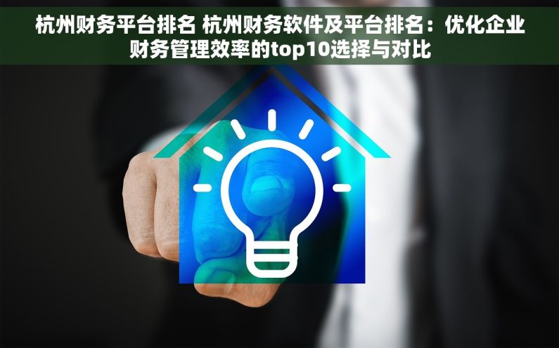 杭州财务平台排名 杭州财务软件及平台排名：优化企业财务管理效率的top10选择与对比