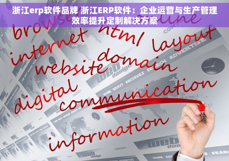 浙江erp软件品牌 浙江ERP软件：企业运营与生产管理效率提升定制解决方案