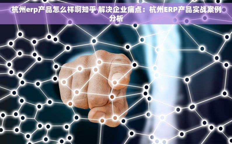 杭州erp产品怎么样啊知乎 解决企业痛点：杭州ERP产品实战案例分析