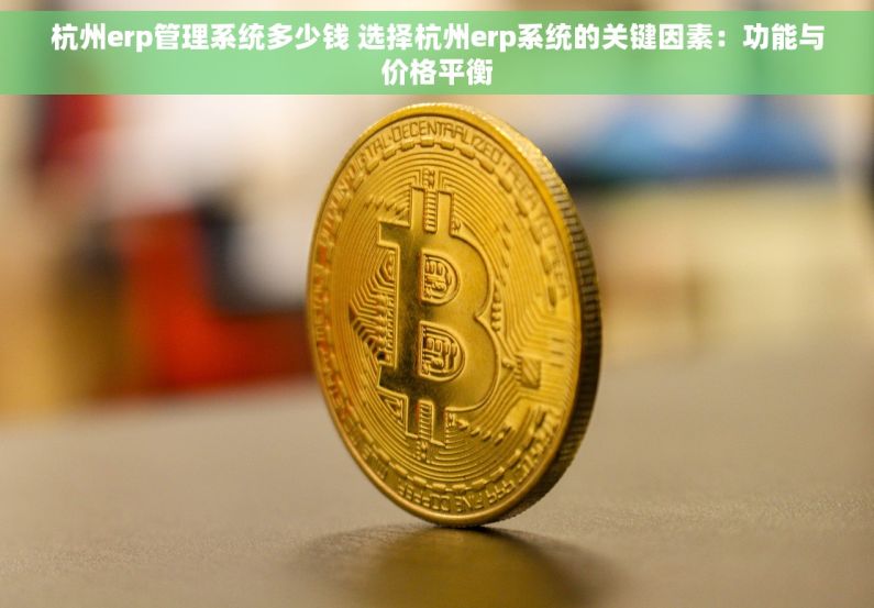 杭州erp管理系统多少钱 选择杭州erp系统的关键因素：功能与价格平衡