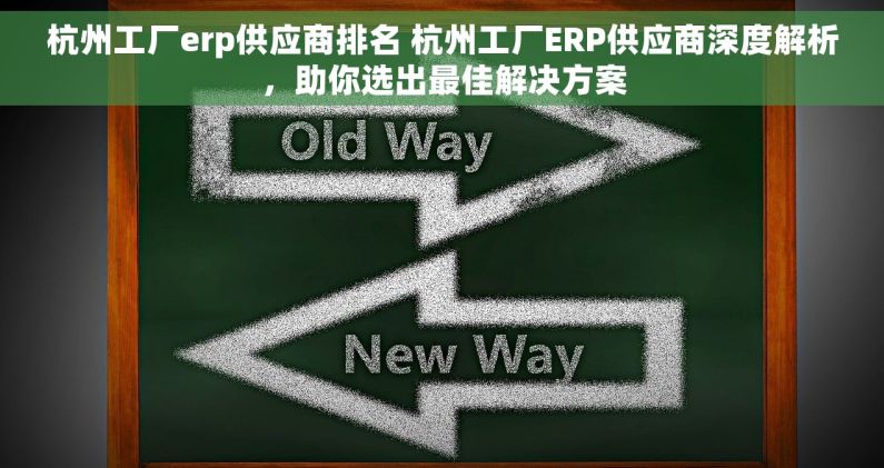 杭州工厂erp供应商排名 杭州工厂ERP供应商深度解析，助你选出最佳解决方案